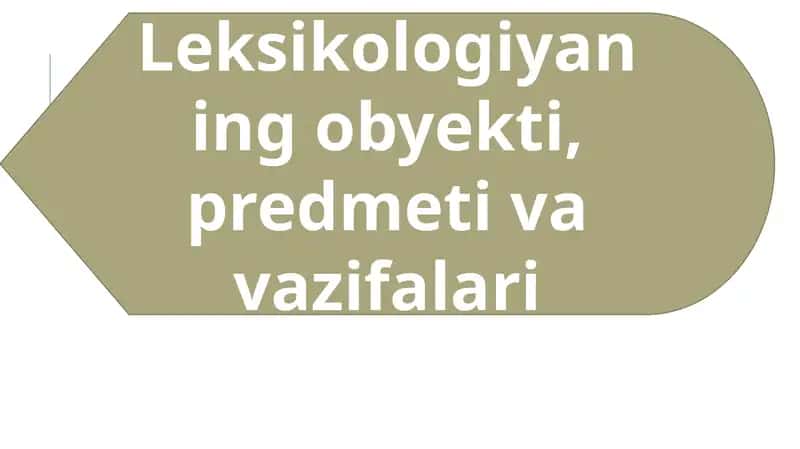Leksikologiya