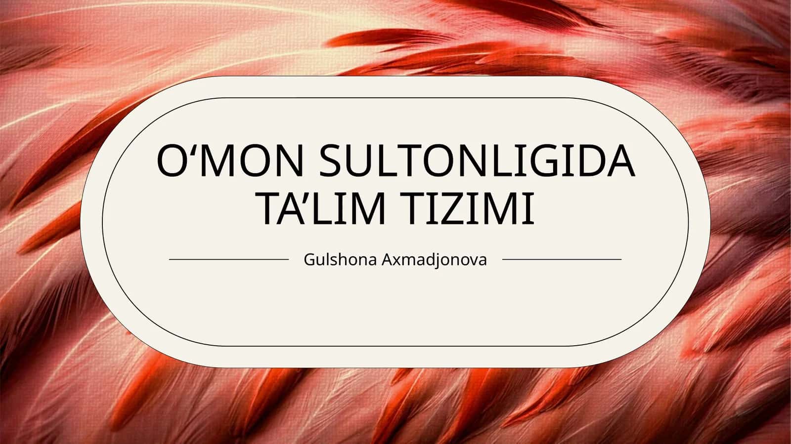 PPT Ummon sultonligida ta'lim tizimi
