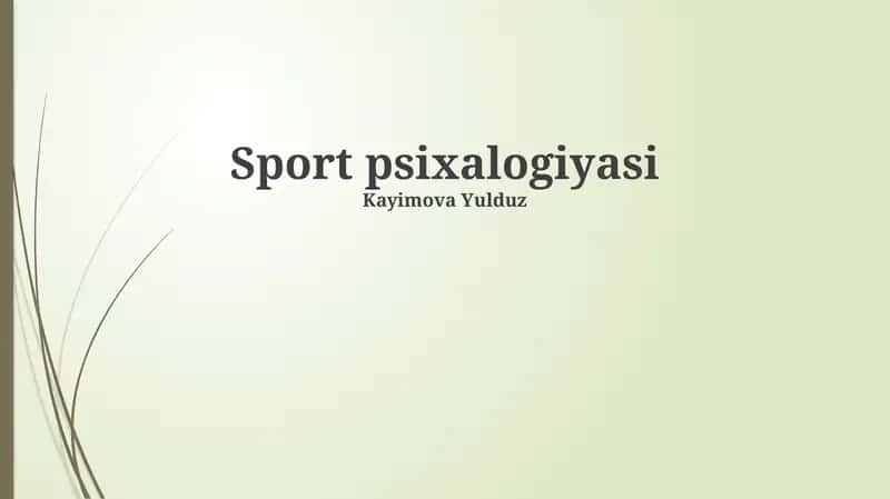 Sport psixalogiyasi