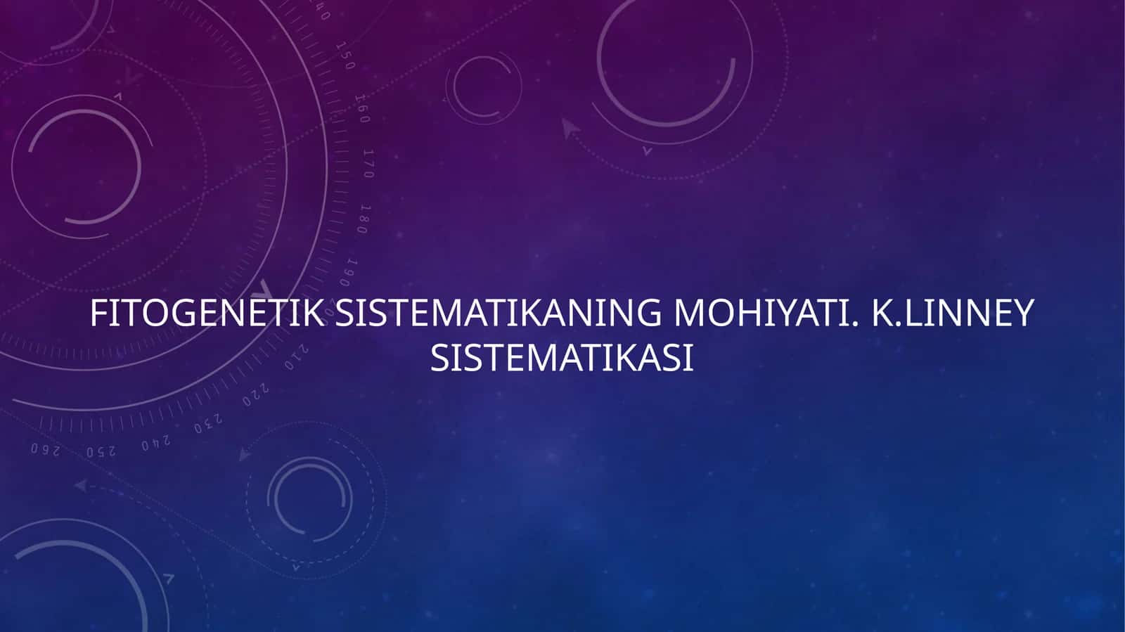 Fitogenetik sistematikaning mohiyati K.Linney sistematikasi