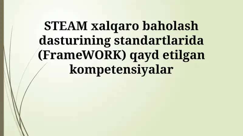 STEAM xalqaro baholash dasturi