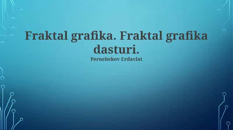 Fraktal Grafika