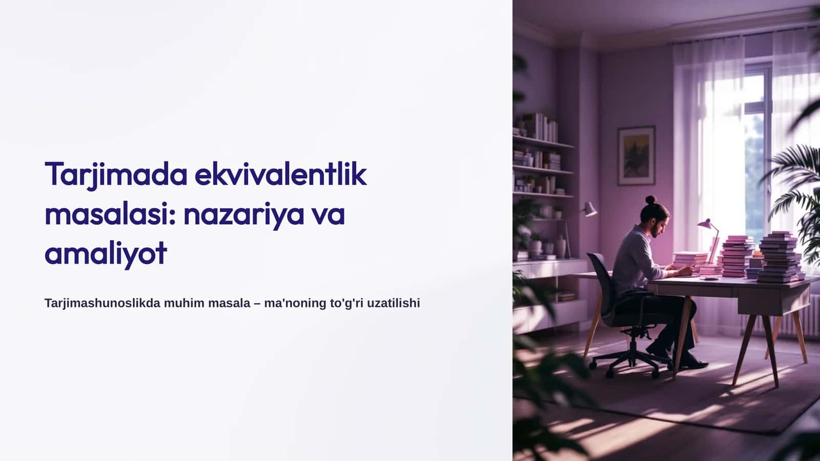 Tarjimada ekvivalentlik masalasi: nazariya va amaliyot