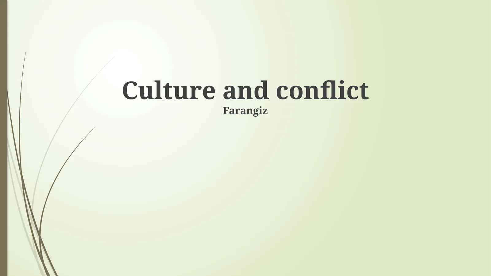 Culture and conflict