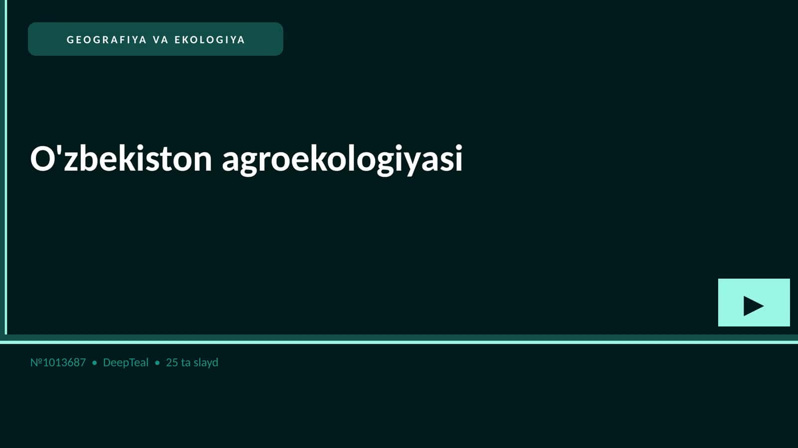 O'zbekiston agroekologiyasi