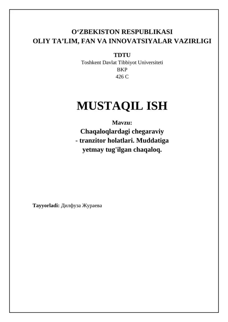 Uzoq muddatli natijalar, parvarishlash va ota-onalarni qo'llab-quvvatlash