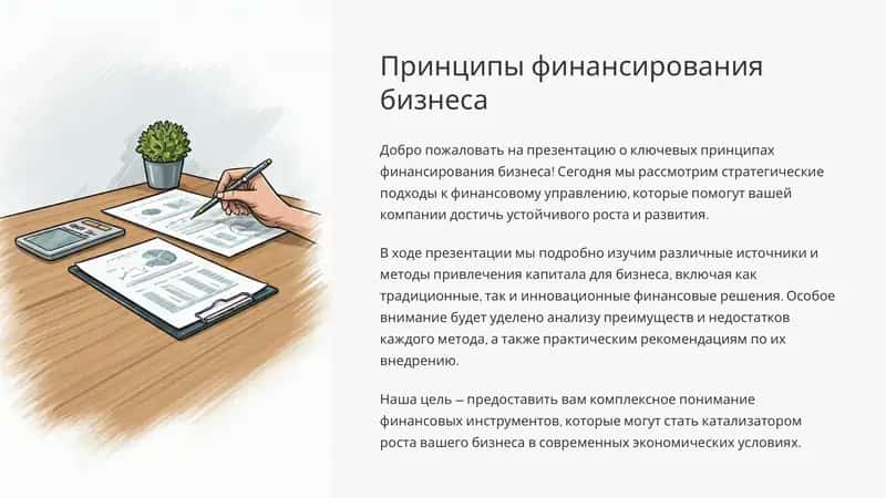Принципы финансирования бизнеса