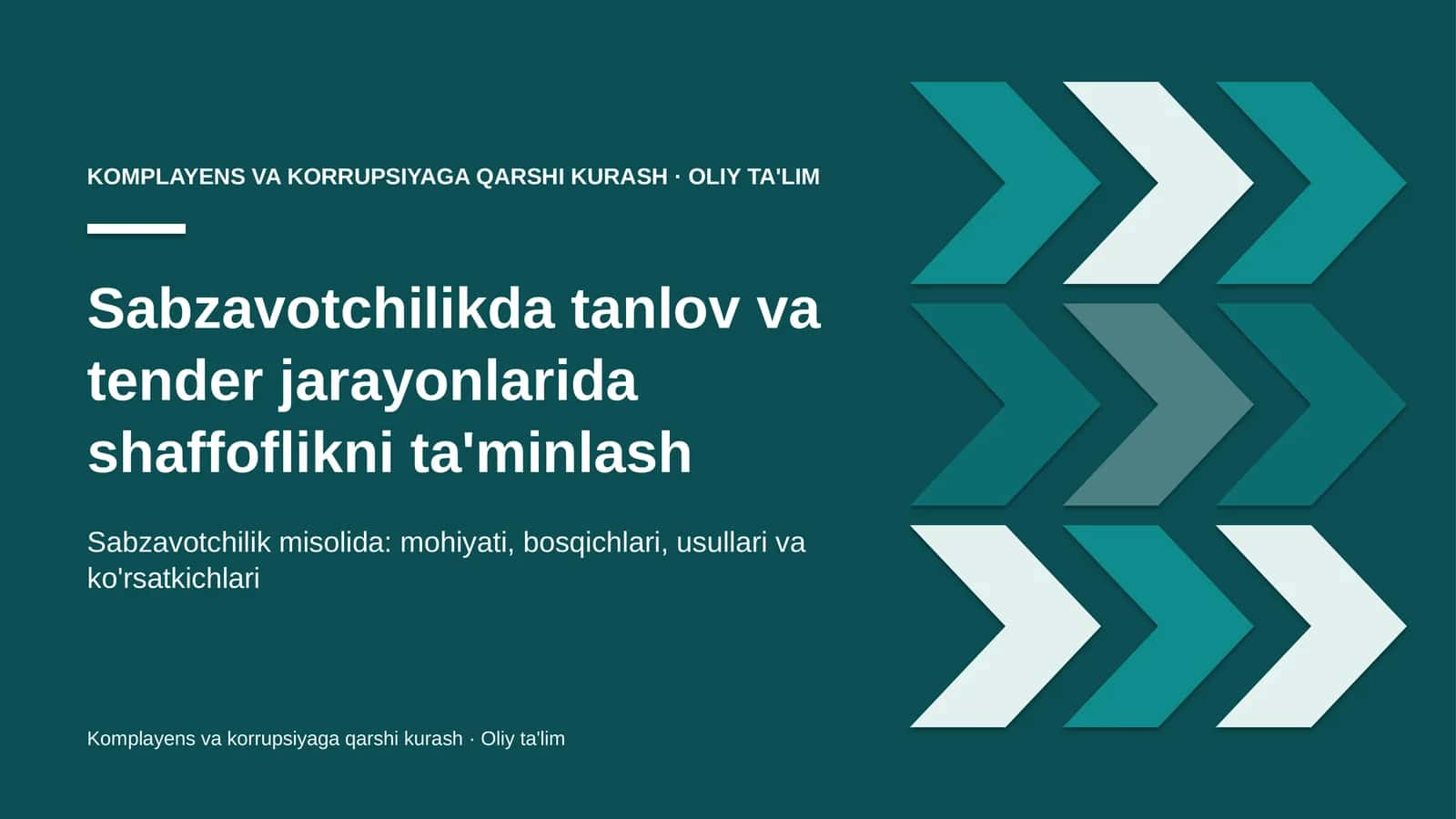 sabzavotchilikda tanlov va tender jarayonlarida shaffoflikni ta'minlash 8875