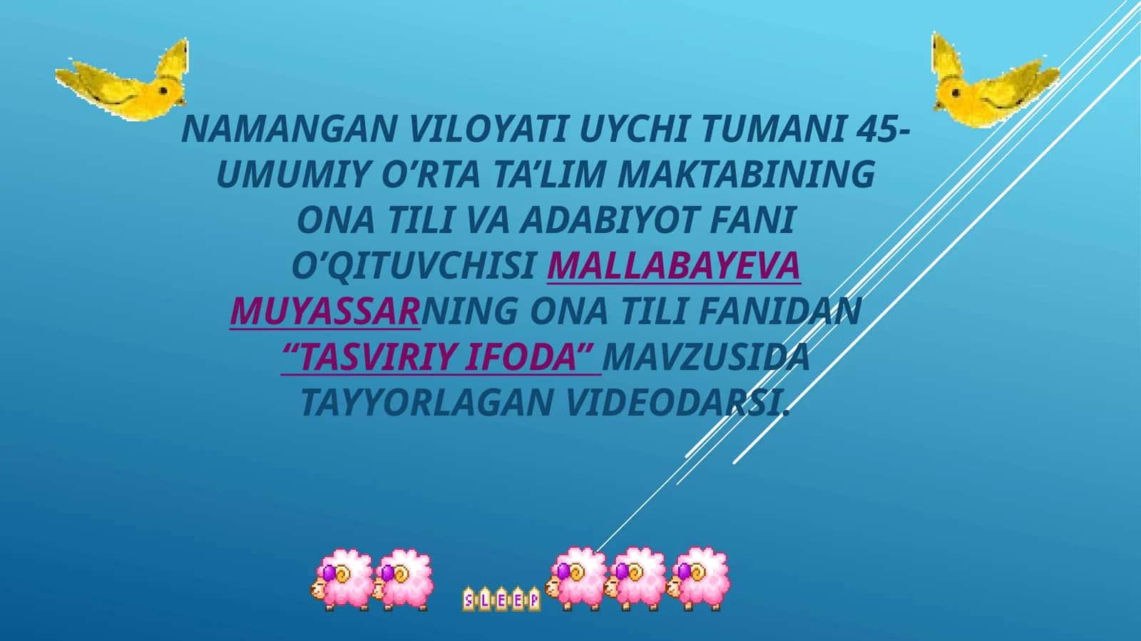 TASVIRIY IFODA