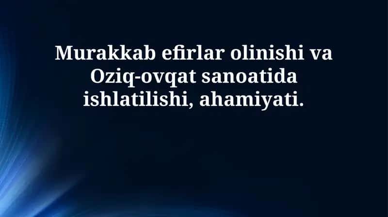 Esterlar: Ta'rifi va Tuzilishi