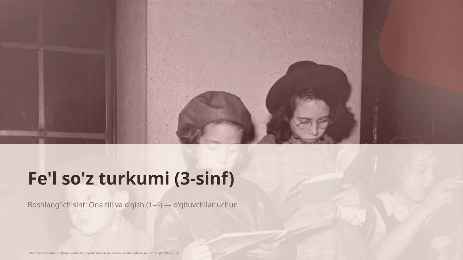 Fe'l so'z turkumi (3-sinf)