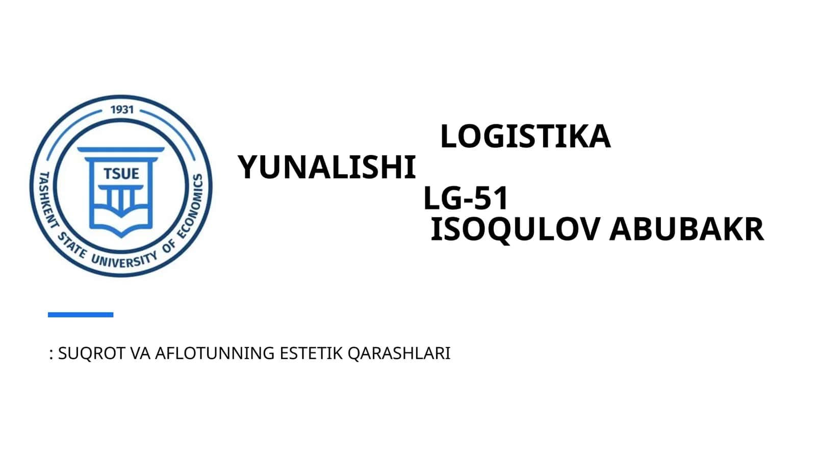 SUQROT VA AFLOTUNNING ESTETIK QARASHLARI