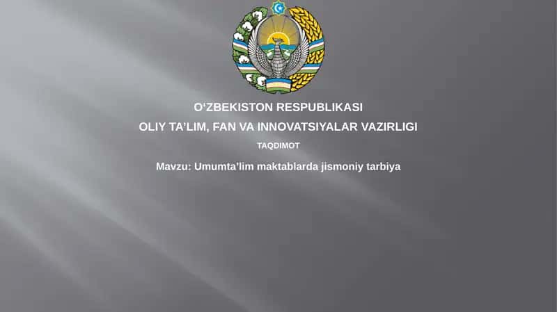Umumta’lim maktablarida jismoniy tarbiya
