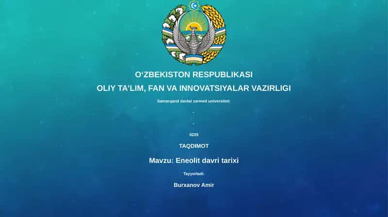 Eneolit davri tarixi