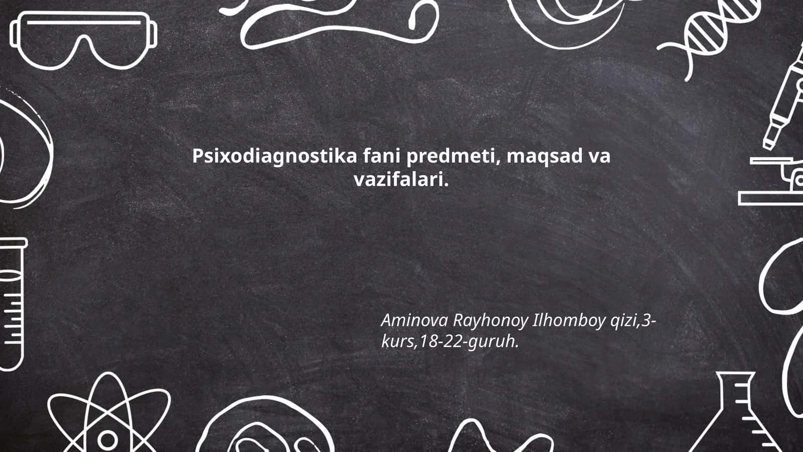Psixodiagnostika nazariyasi