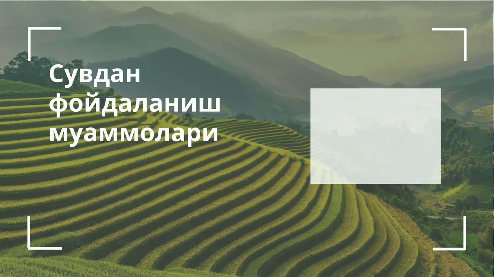 Suvdanfoydalanishmuammolari