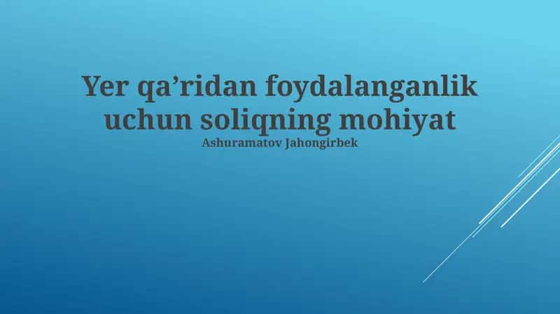 Foydali qazilmalarni qazib olish solig'ining asosiy tushunchalari
