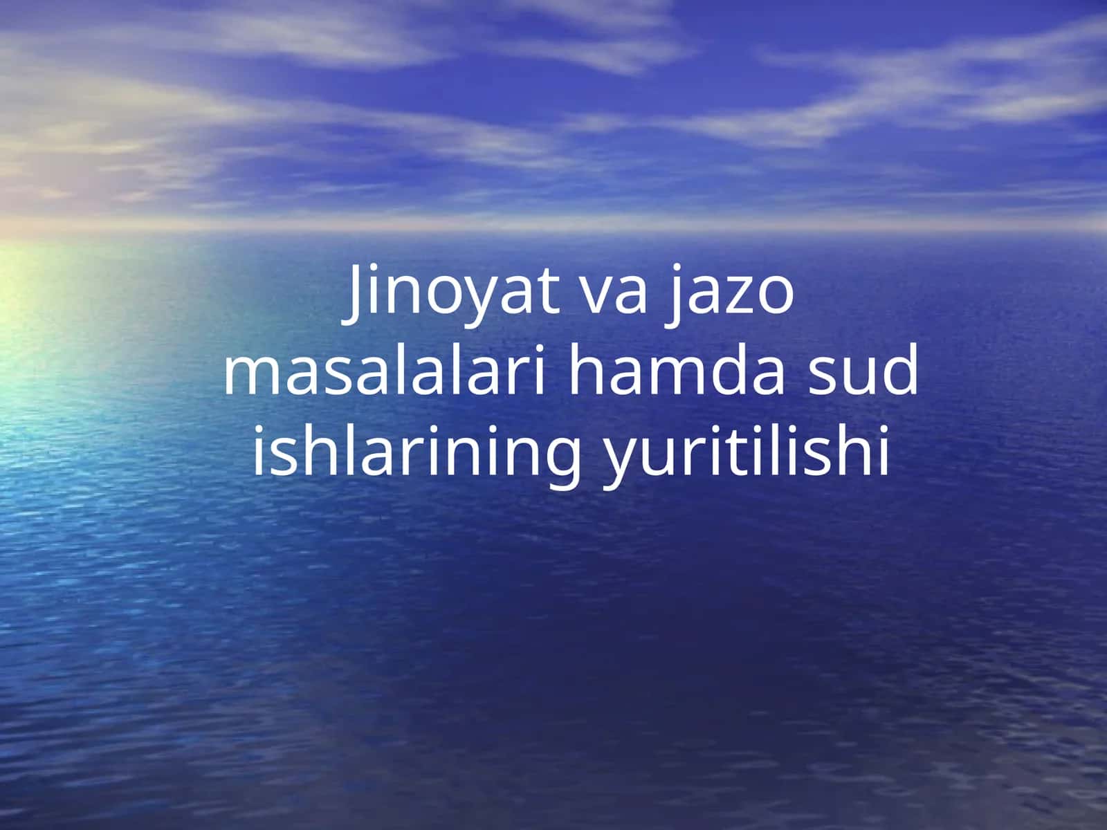 Jinoiy jazolar tizimi