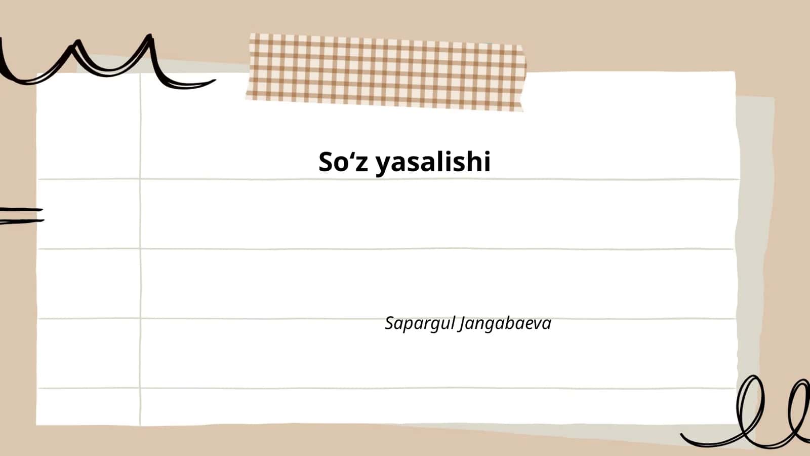 Soʻz yasalishi