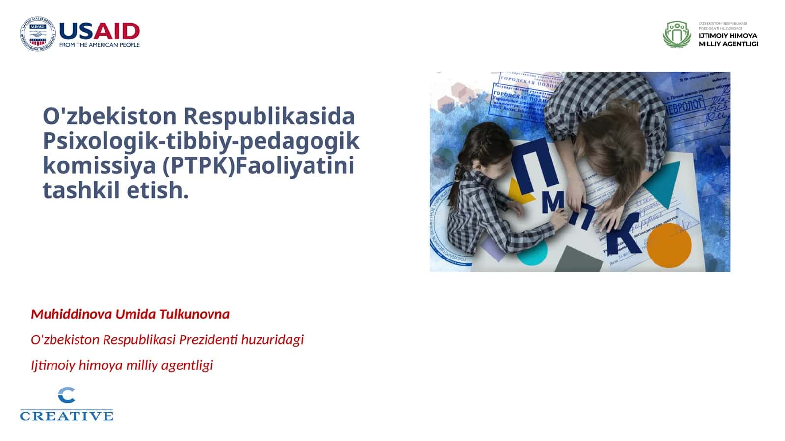 O'zbekiston Respublikasida Psixologik-tibbiy-pedagogik komissiya(PTPK) Faoliyatini tashkil etish