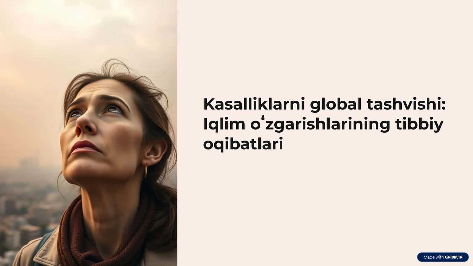 Kasalliklarni global tashvishi: Iqlim oʻzgarishlarining tibbiy oqibatlari
