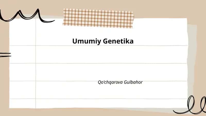 Umumiy Genetika