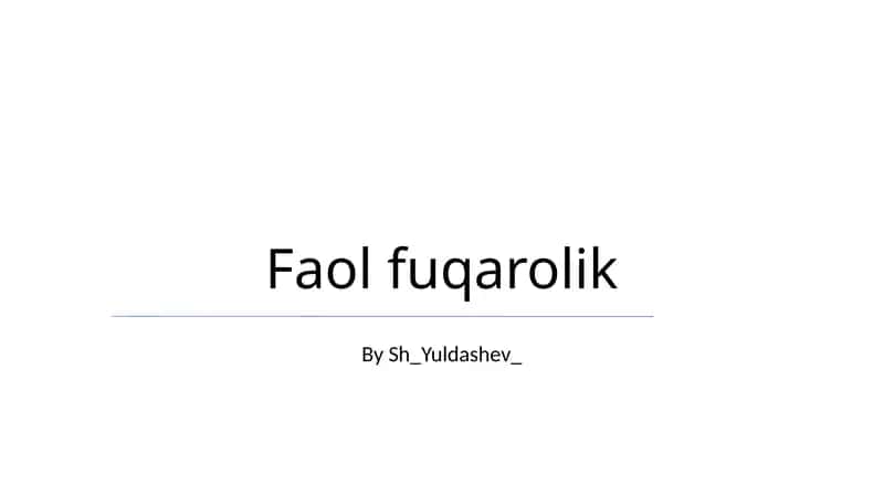 Faol fuqarolik