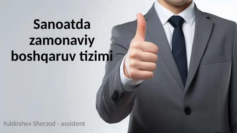 Sanоatda zamonaviy boshqaruv tizimi
