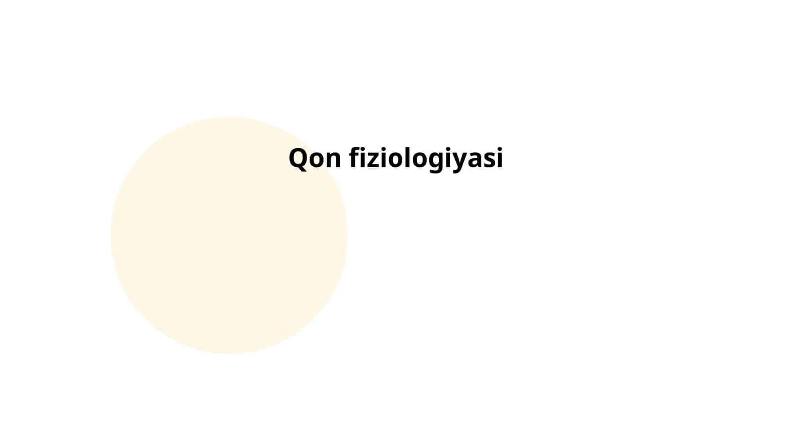 Qon fiziologiyasi