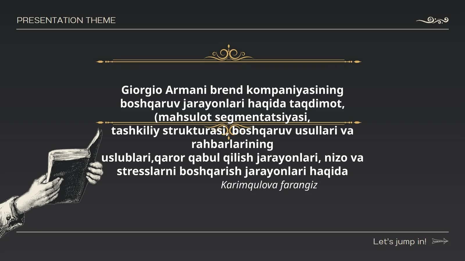 Giorgio Armani Brend Kompaniyasining Boshqaruv Jarayonlari