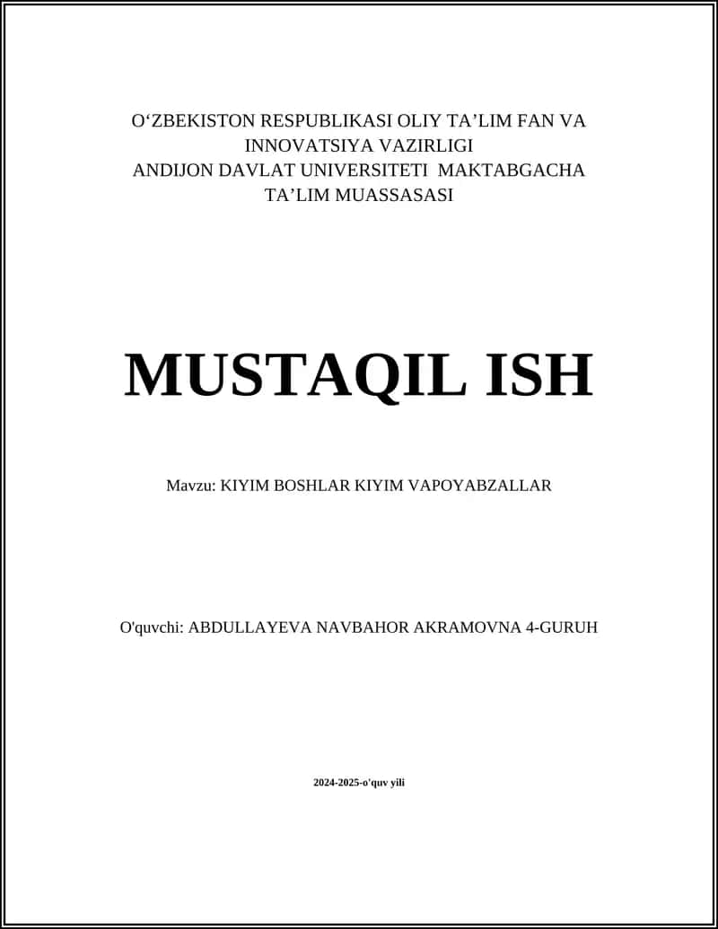 Bolalar kiyimlari