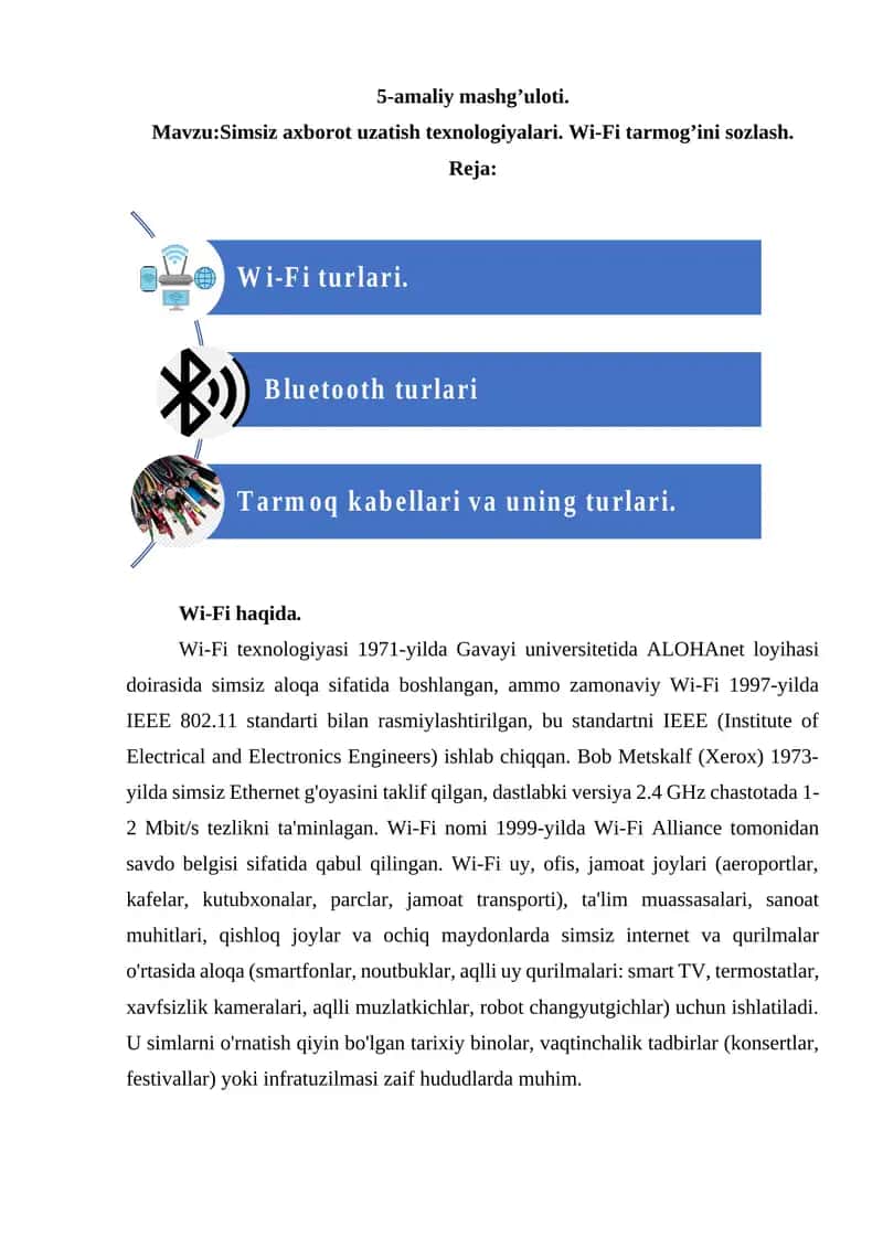 Wi-Fi texnologiyasi