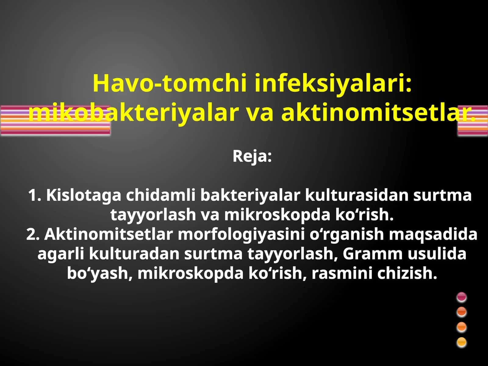 Havo-tomchiinfeksiyalari:mikobakteriyalarvaaktinomitsetlar