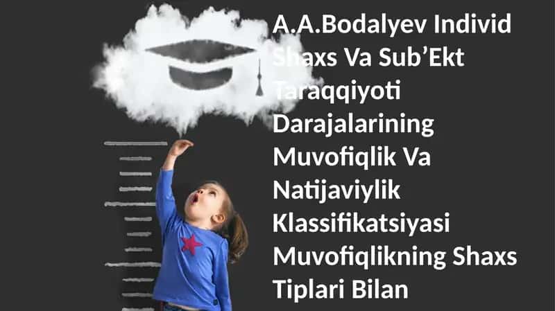 A.A.Bodalyev Individ Shaxs Va SubʼEkt Taraqqiyoti Darajalarining Muvofiqlik Va Natijaviylik Klassifikatsiyasi Muvofiqlikning Shaxs Tiplari Bilan BogʻLiqligi