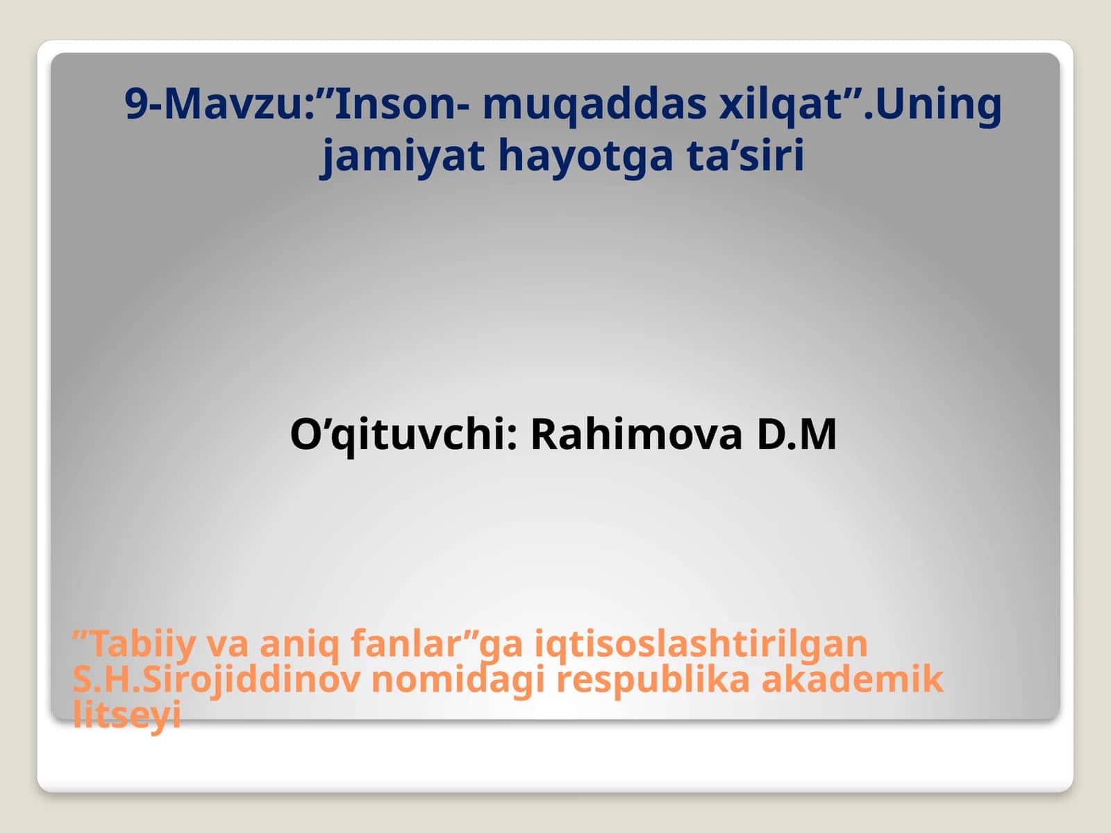 Inson-muqaddas xilqat