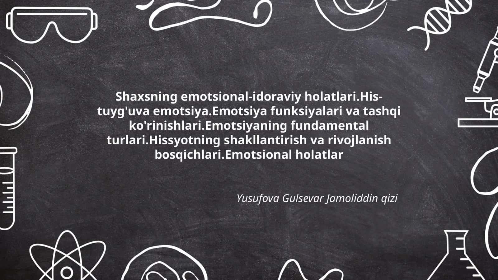 Shaxsning emotsional-idoraviy holatlari