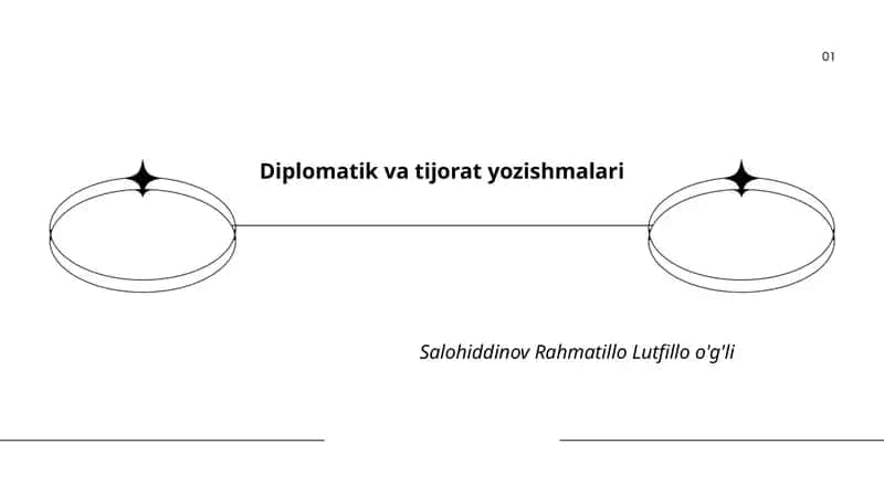 Diplomatik va tijorat yozishmalari