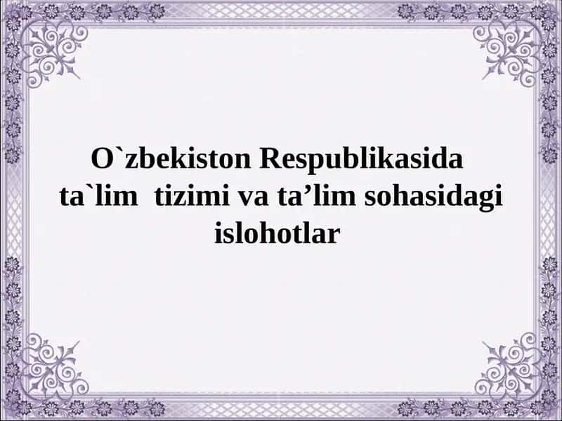 Maktabgacha Ta'lim