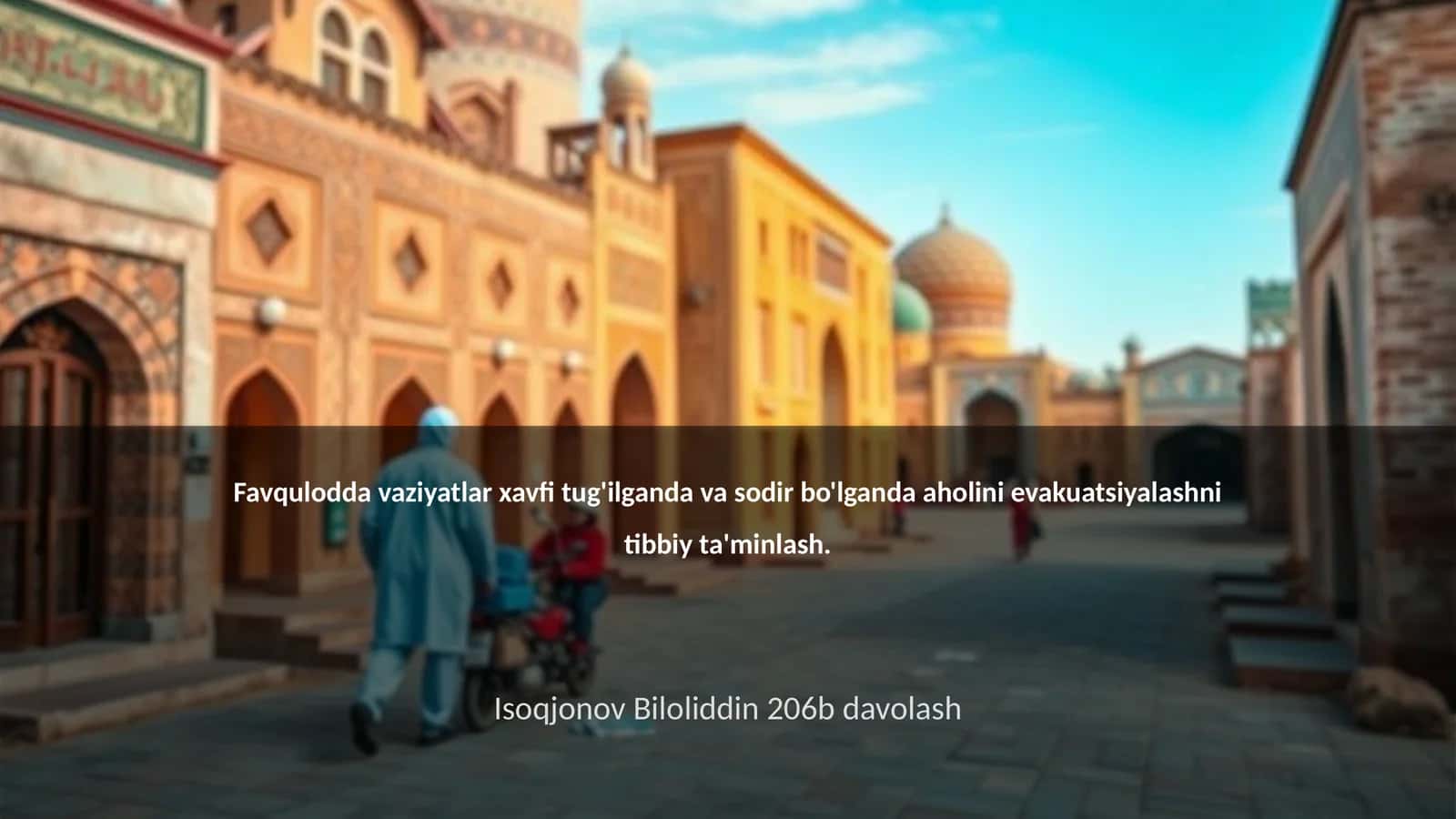 Evakuatsiyalash jarayonida Tibbiy Ta'minlash