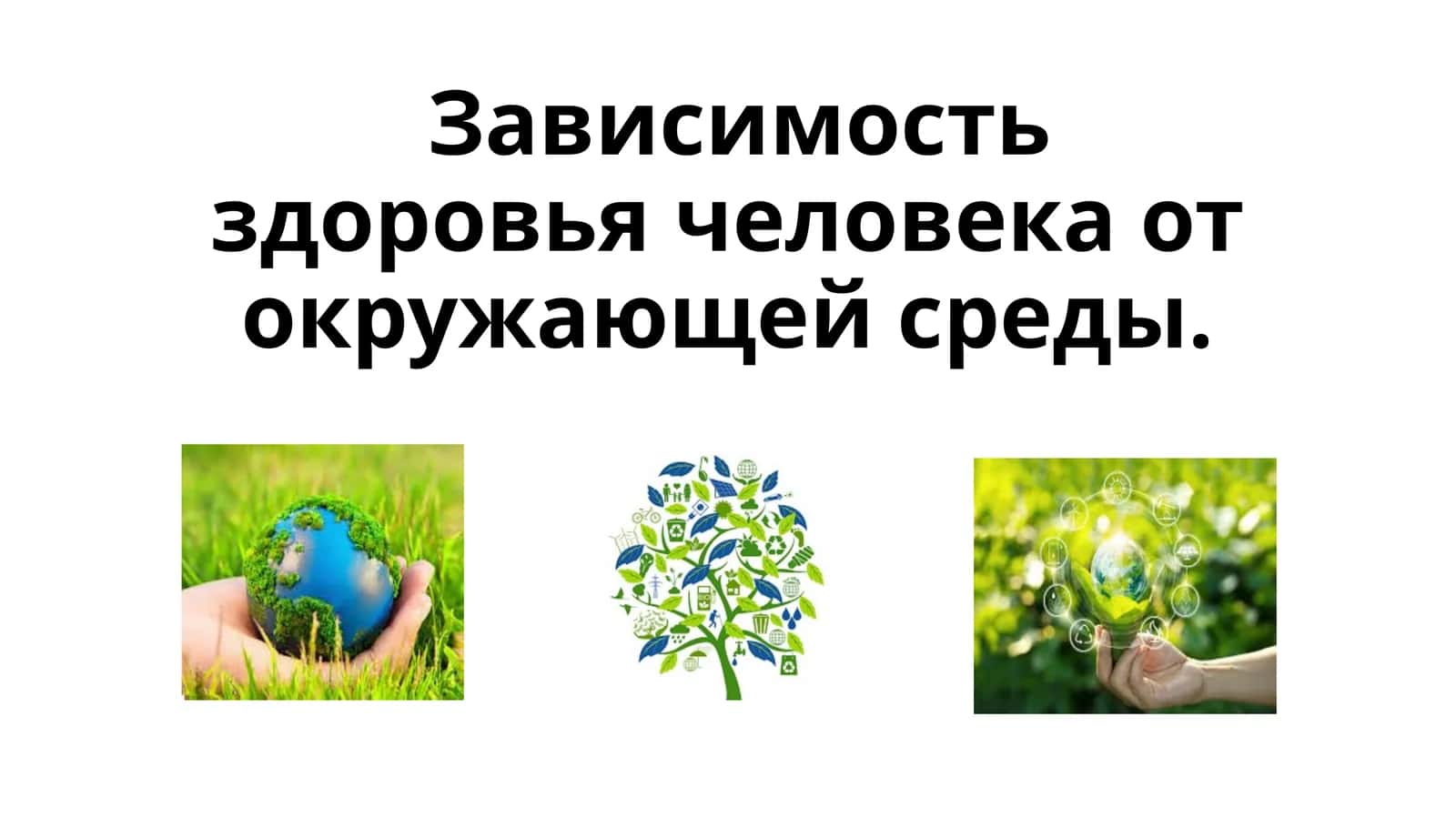 Зависимость здоровья человека от окружающей среды