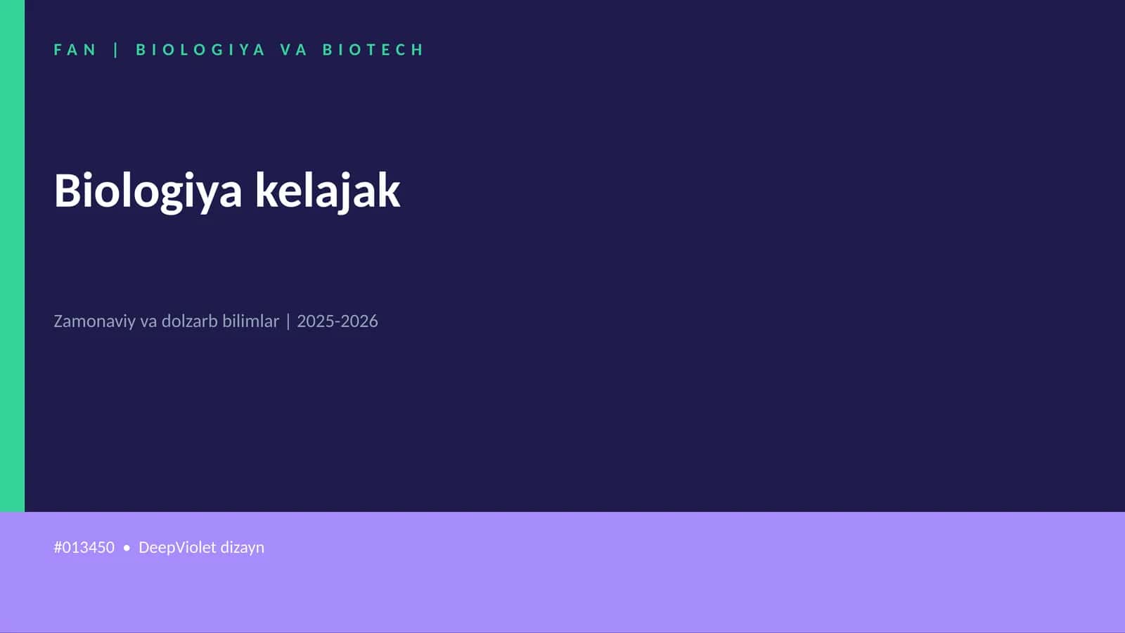 Biologiya kelajak