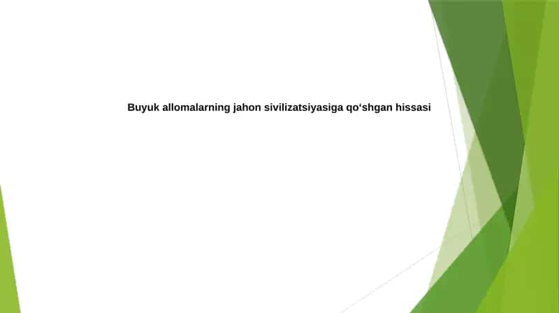 Al-Xorazmiyning 9-asrda algebra faniga qo'shgan hissasi
