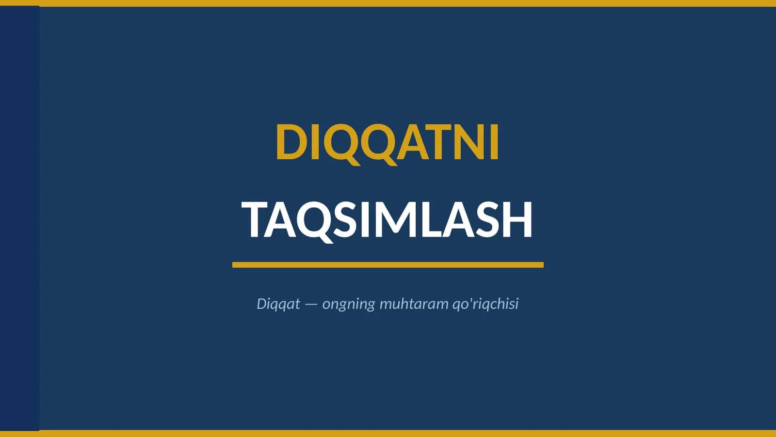 Diqqatni Taqsimlash