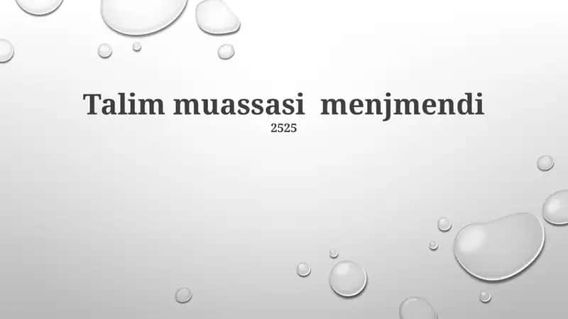 Talim muassasi menjmendi