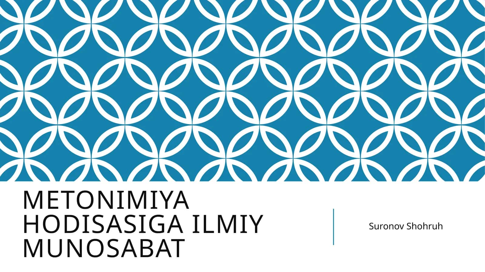 Metonimiya hodisasiga ilmiy munosabat