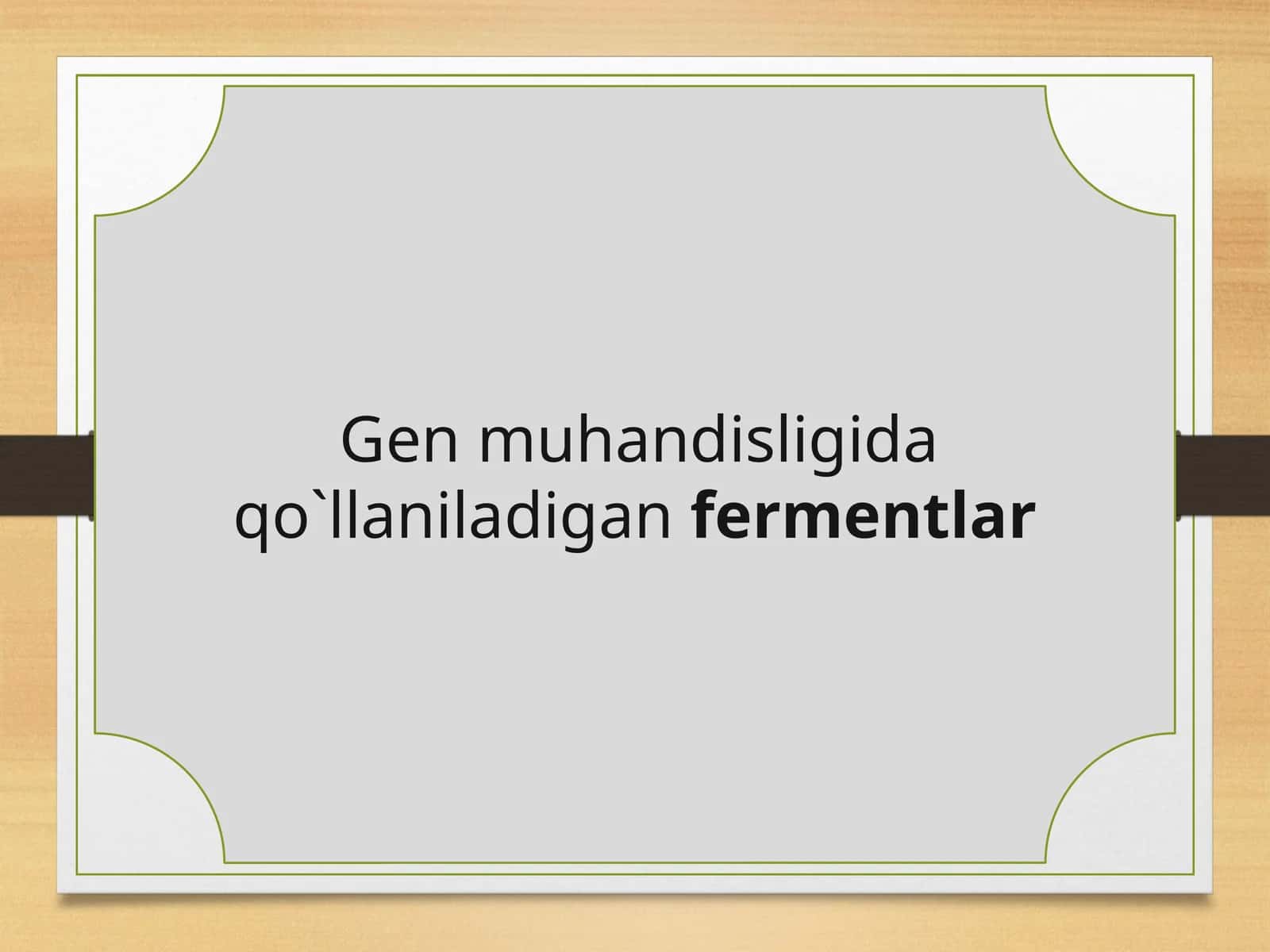 Gen muhandisligida qo'llaniladigan fermentlar