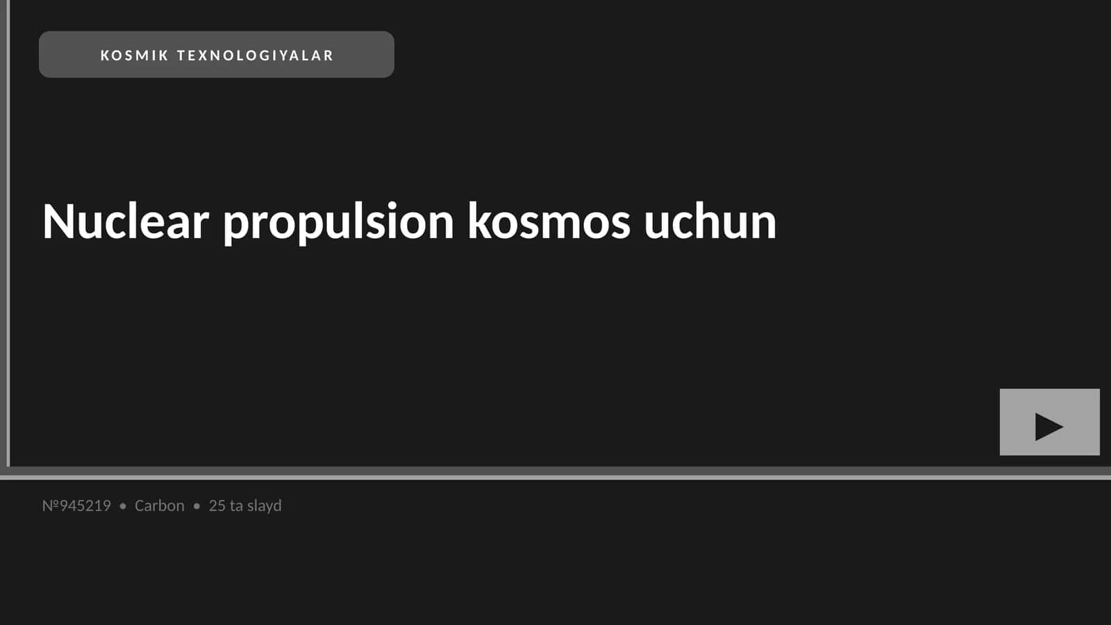 KOSMIK TEXNOLOGIYALAR