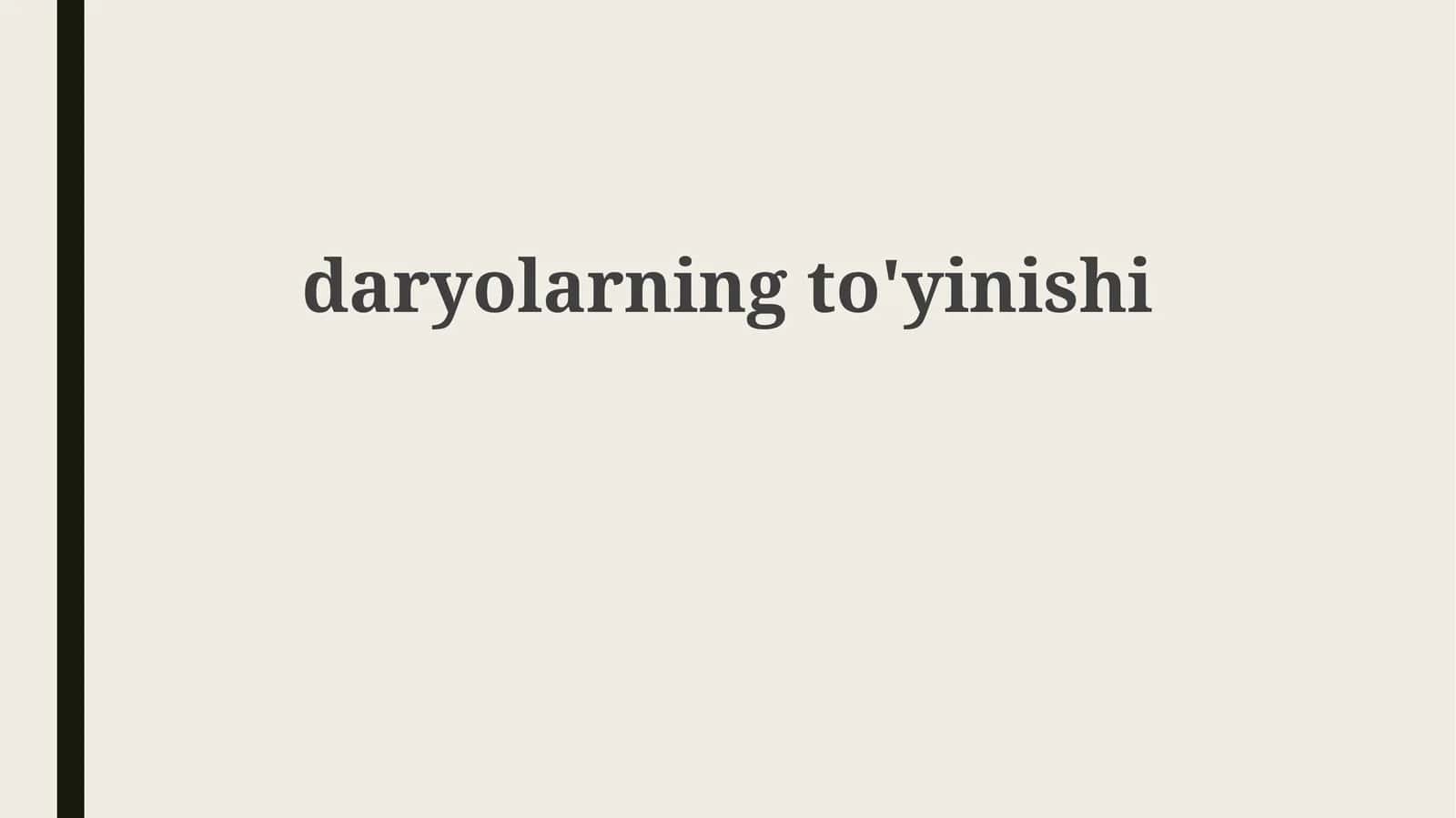 Tuproqning toʻyinganligi