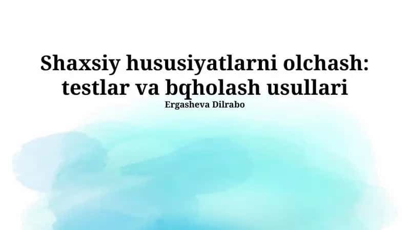 Intellektni baholash testlari