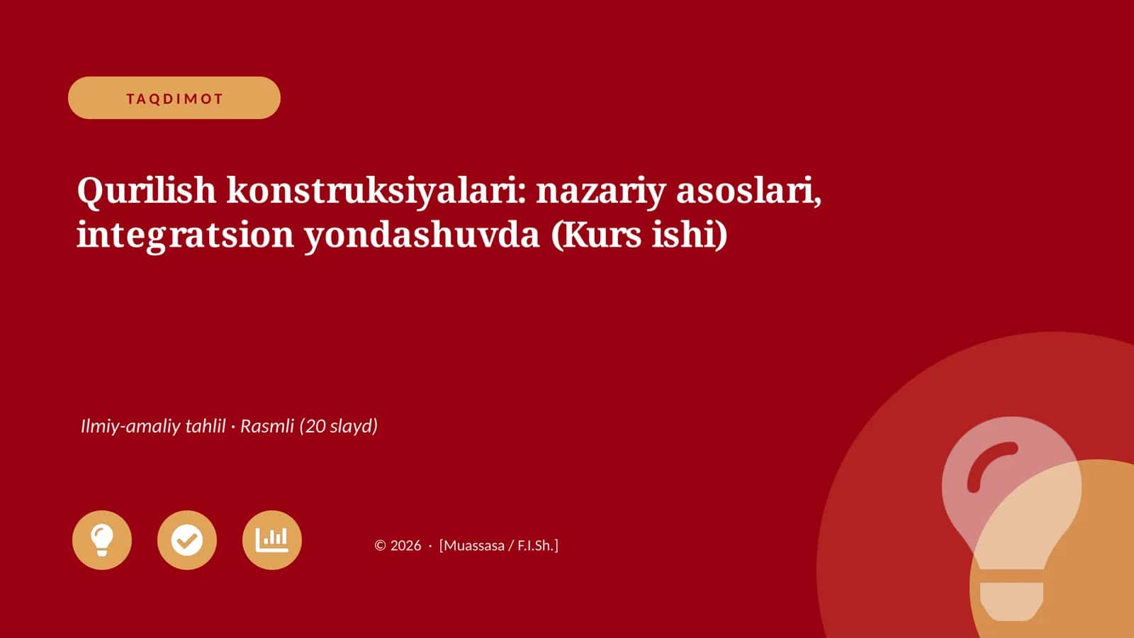 Qurilish konstruksiyalari: nazariy asoslari, integratsion yondashuvda (Kurs ishi)